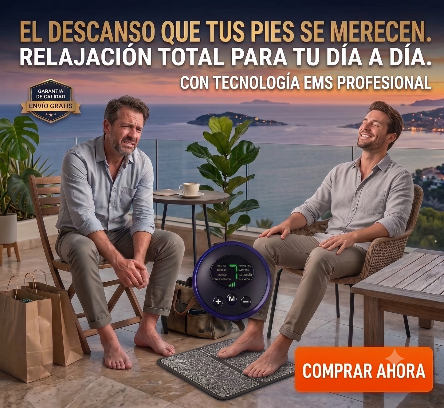 Masajeador de Pies EMS| Alivio Profundo y Relax Total en Casa