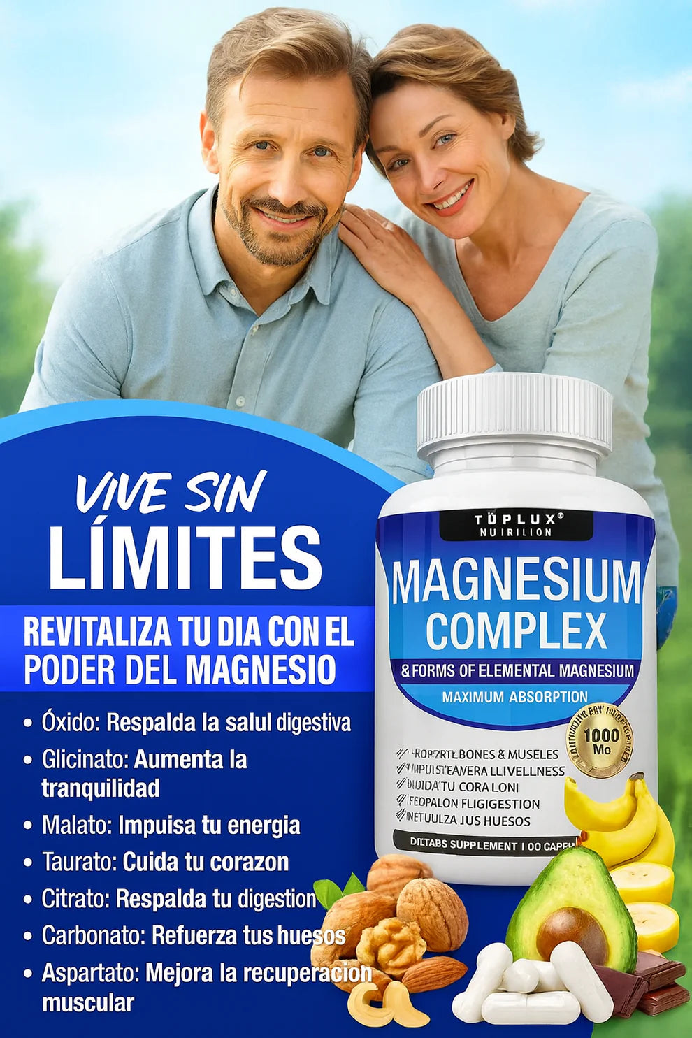 Suplemento Magnesium Complex 8 En 1