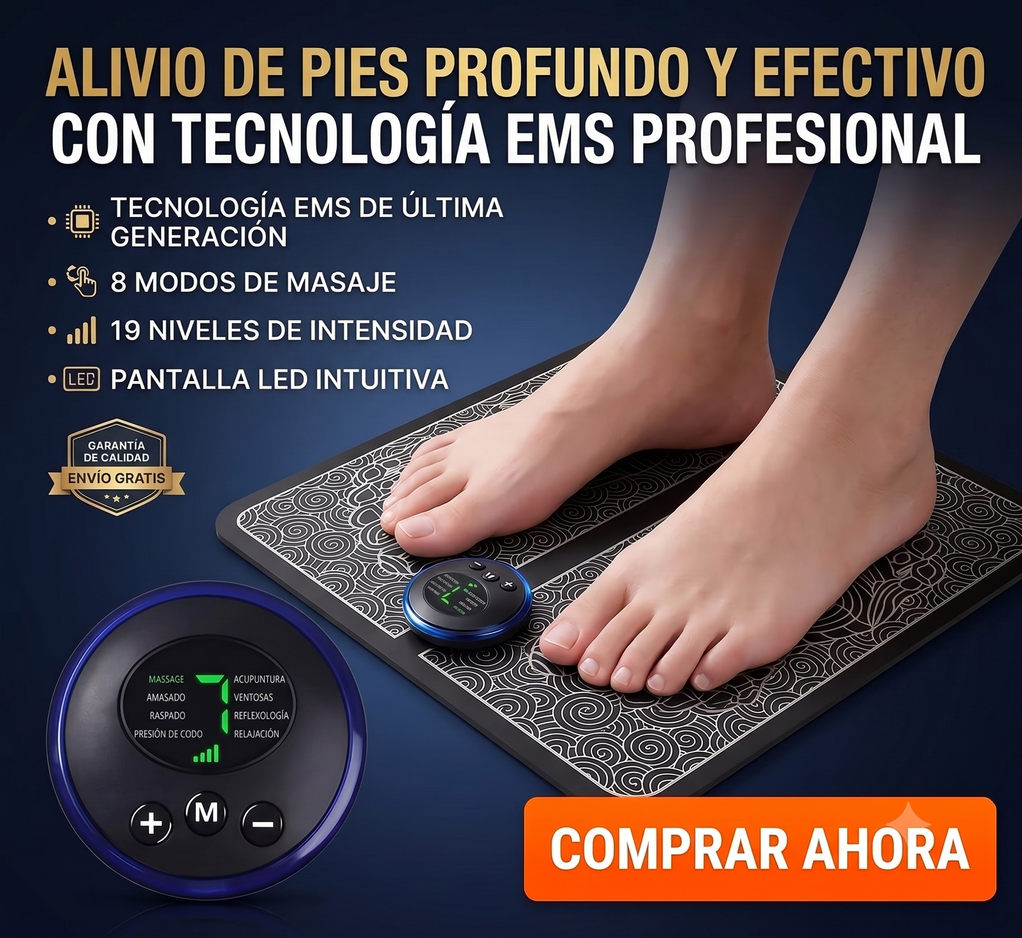 Masajeador de Pies EMS| Alivio Profundo y Relax Total en Casa